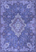 Medallion Blue Traditional Rug, tr4127blu