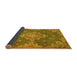 Sideview of Medallion Yellow Traditional Rug, tr4127yw