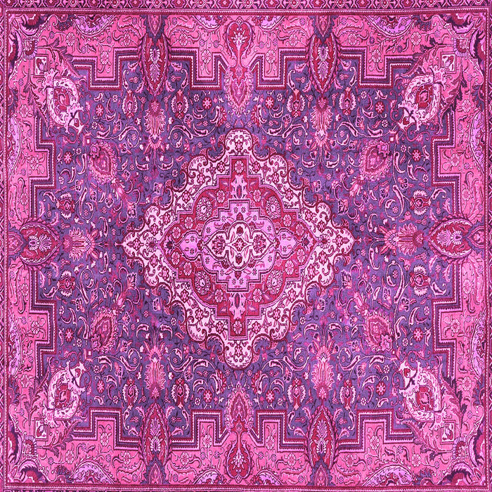 Square Medallion Pink Traditional Rug, tr4127pnk