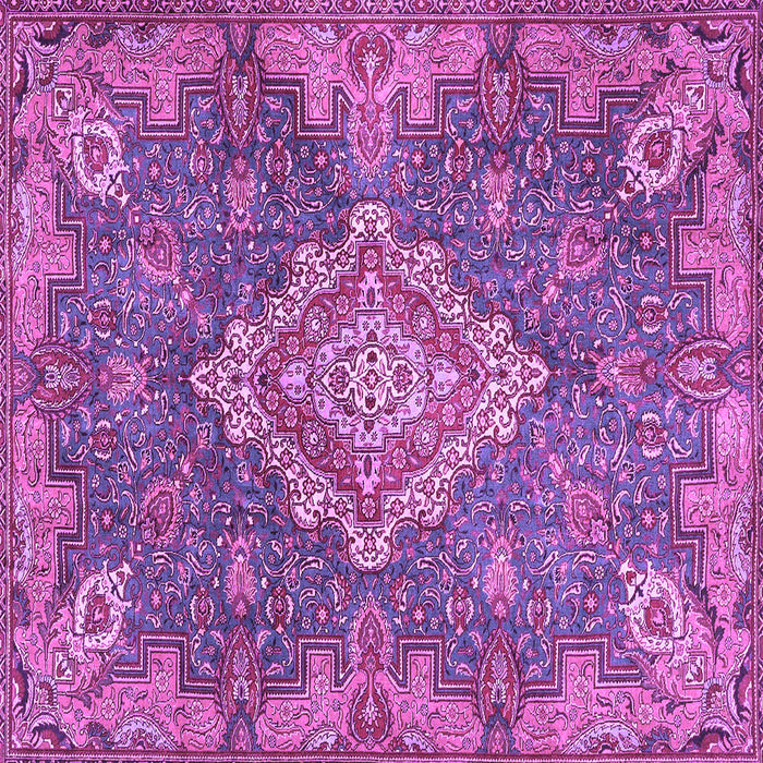 Square Medallion Purple Traditional Rug, tr4127pur