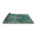 Sideview of Medallion Light Blue Traditional Rug, tr4127lblu