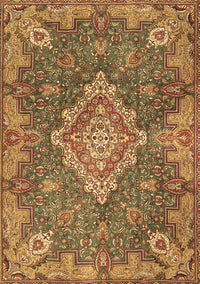 Medallion Brown Traditional Rug, tr4127brn