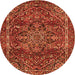 Square Persian Orange Traditional Rug, tr4128org