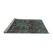 Sideview of Machine Washable Persian Light Blue Traditional Rug, wshtr4128lblu