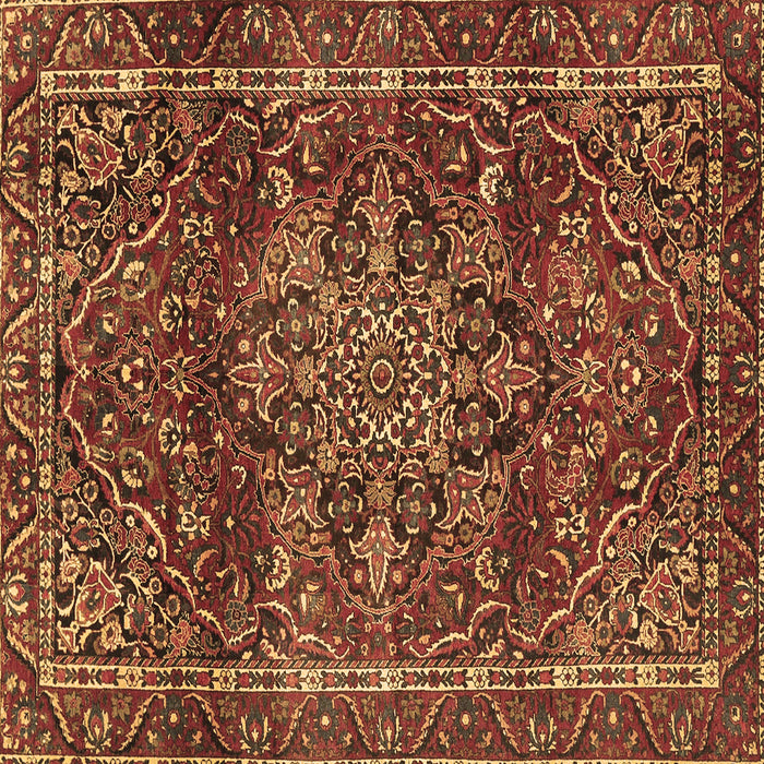 Square Persian Brown Traditional Rug, tr4128brn