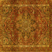 Square Persian Yellow Traditional Rug, tr4128yw