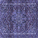 Square Persian Blue Traditional Rug, tr4128blu