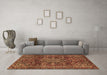 Machine Washable Persian Brown Traditional Rug in a Living Room,, wshtr4128brn