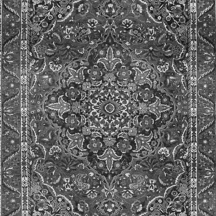 Serging Thickness of Machine Washable Persian Gray Traditional Rug, wshtr4128gry