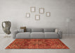 Machine Washable Persian Orange Traditional Area Rugs in a Living Room, wshtr4128org