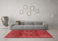 Machine Washable Persian Red Traditional Rug, wshtr4128red