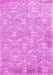 Machine Washable Persian Pink Traditional Rug, wshtr4129pnk