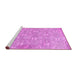 Sideview of Machine Washable Persian Pink Traditional Rug, wshtr4129pnk