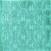 Square Machine Washable Persian Turquoise Traditional Area Rugs, wshtr4129turq