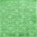 Square Machine Washable Persian Emerald Green Traditional Area Rugs, wshtr4129emgrn