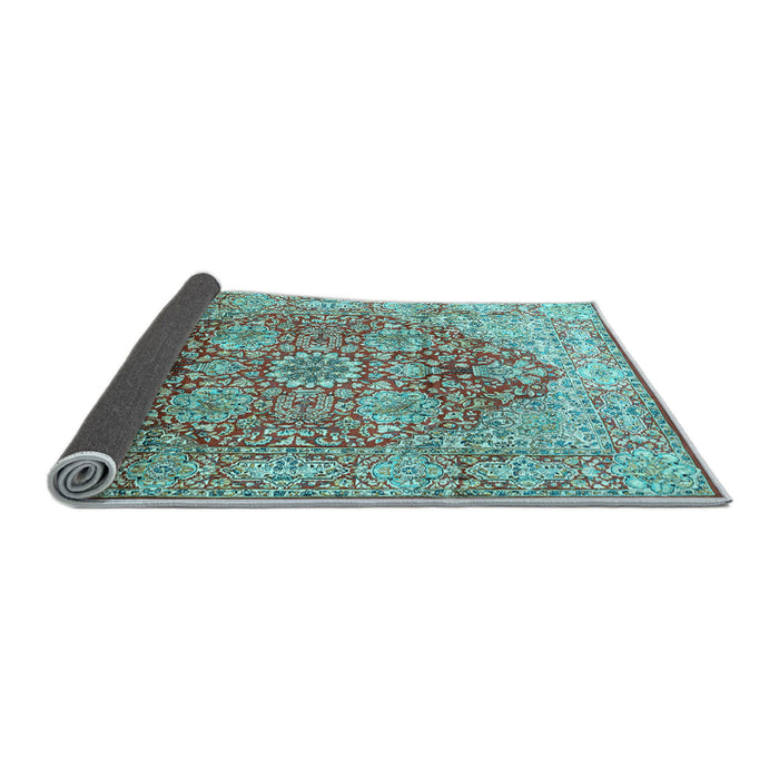Sideview of Persian Light Blue Traditional Rug, tr412lblu