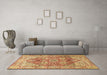 Machine Washable Persian Brown Traditional Rug in a Living Room,, wshtr412brn