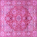 Square Persian Pink Traditional Rug, tr412pnk