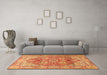 Machine Washable Persian Orange Traditional Area Rugs in a Living Room, wshtr412org