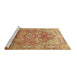 Sideview of Machine Washable Persian Brown Traditional Rug, wshtr412brn