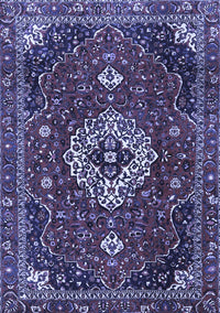 Medallion Blue Traditional Rug, tr4130blu