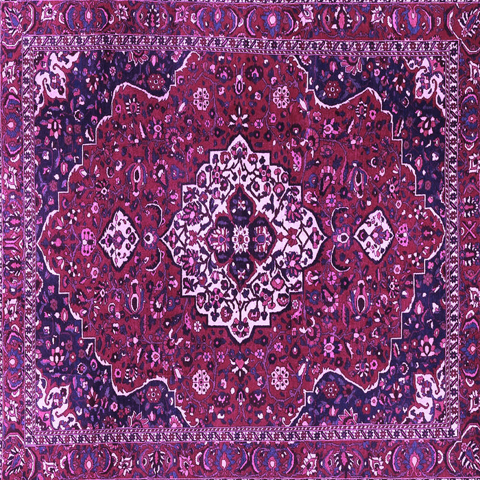 Square Medallion Purple Traditional Rug, tr4130pur