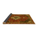 Sideview of Medallion Yellow Traditional Rug, tr4130yw