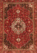 Serging Thickness of Machine Washable Medallion Orange Traditional Area Rugs, wshtr4130org