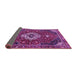 Sideview of Medallion Purple Traditional Rug, tr4130pur