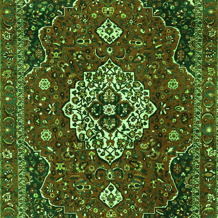 Medallion Green Traditional Rug, tr4130grn