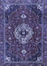 Medallion Blue Traditional Rug, tr4130blu