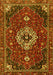 Medallion Yellow Traditional Rug, tr4130yw