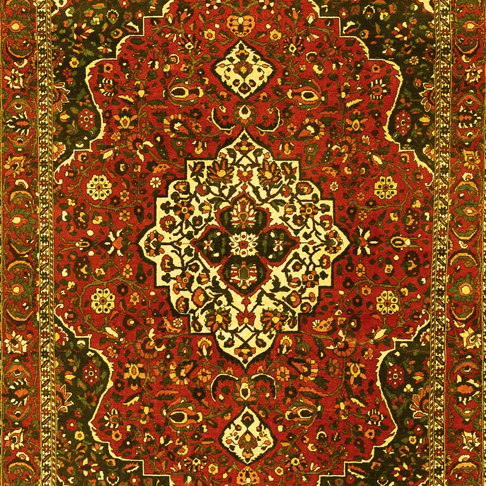 Medallion Yellow Traditional Rug, tr4130yw