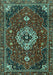 Medallion Turquoise Traditional Rug, tr4130turq