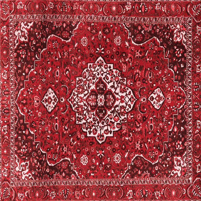 Machine Washable Medallion Red Traditional Rug, wshtr4130red