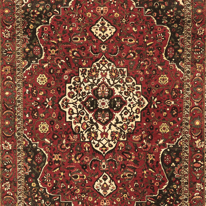 Medallion Brown Traditional Rug, tr4130brn