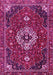 Medallion Pink Traditional Rug, tr4130pnk