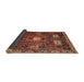 Sideview of Traditional Saffron Red Persian Rug, tr4131