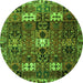 Machine Washable Persian Green Traditional Area Rugs, wshtr4131grn