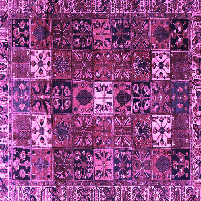 Square Machine Washable Persian Purple Traditional Area Rugs, wshtr4131pur