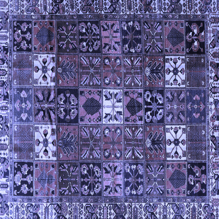 Square Machine Washable Persian Blue Traditional Rug, wshtr4131blu
