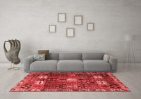 Machine Washable Persian Red Traditional Rug, wshtr4131red