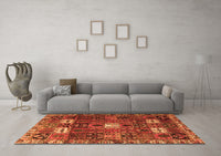 Machine Washable Persian Orange Traditional Rug, wshtr4131org