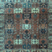 Square Persian Light Blue Traditional Rug, tr4131lblu