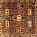 Square Machine Washable Persian Brown Traditional Rug, wshtr4131brn