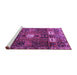 Sideview of Machine Washable Persian Purple Traditional Area Rugs, wshtr4131pur