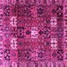 Square Persian Pink Traditional Rug, tr4131pnk