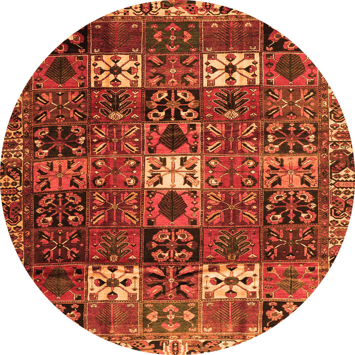 Machine Washable Persian Orange Traditional Area Rugs, wshtr4131org