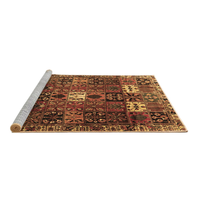 Sideview of Machine Washable Persian Brown Traditional Rug, wshtr4131brn