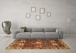 Machine Washable Persian Brown Traditional Rug in a Living Room,, wshtr4131brn